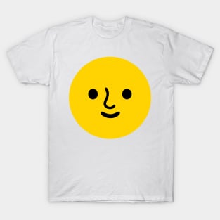 Happy Moon Face Emoticon T-Shirt